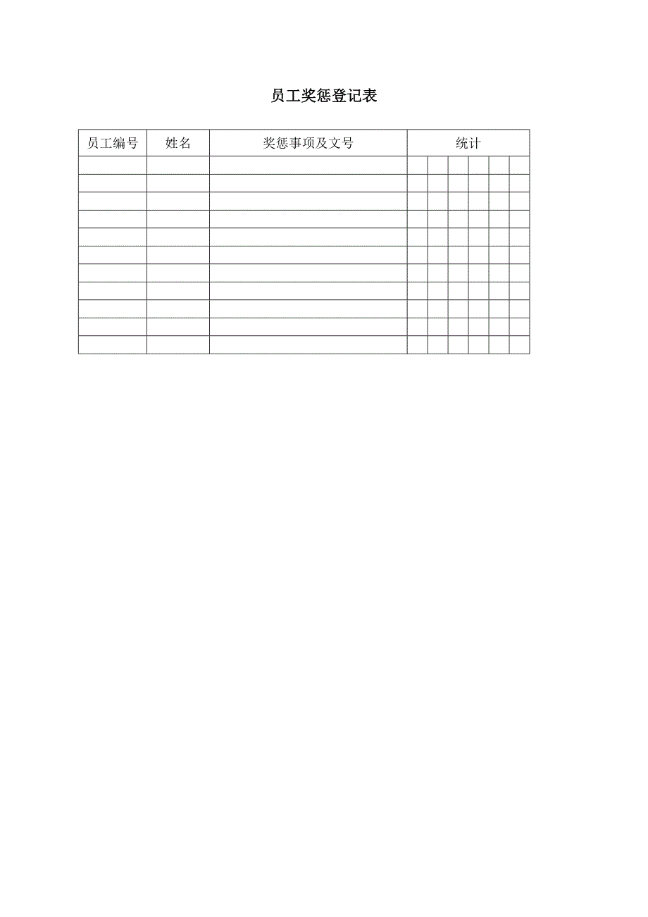 员工奖惩登记表_第1页