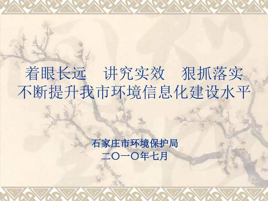 着眼长远讲究实效狠抓落实不断提升我市环境信息化建设水平_第1页