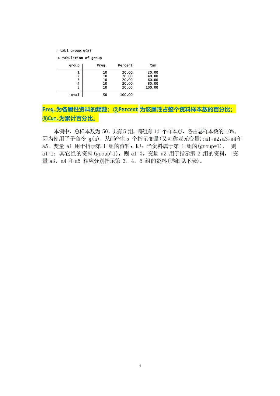 STATA第二章描述性统计命令与输出结果说明(最新整理)_第4页