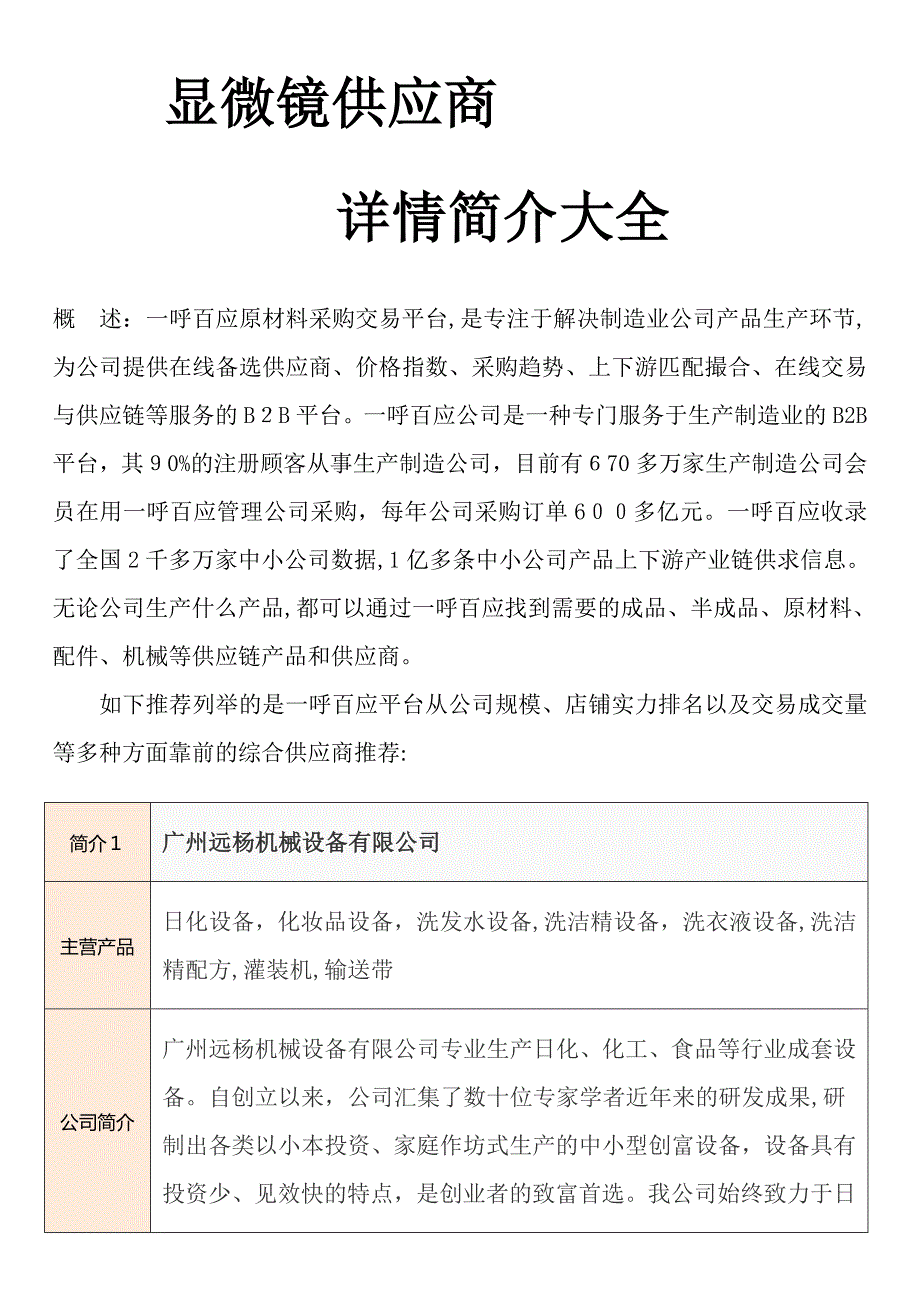 国内显微镜供应商有哪些？-显微镜供应商介绍详情大全_第1页