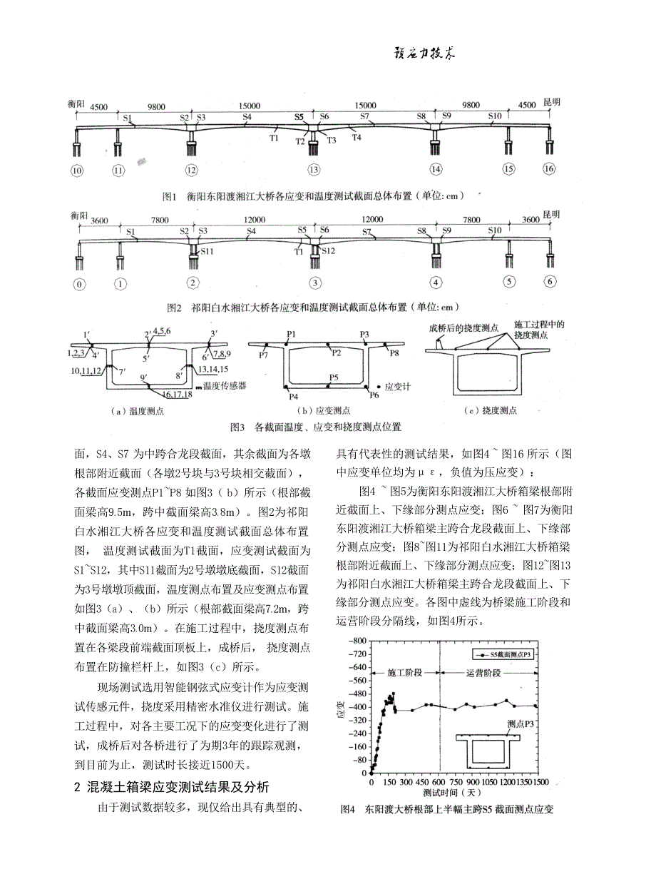 大跨预应力混凝土箱梁桥收缩徐变效应测试与分析_第2页