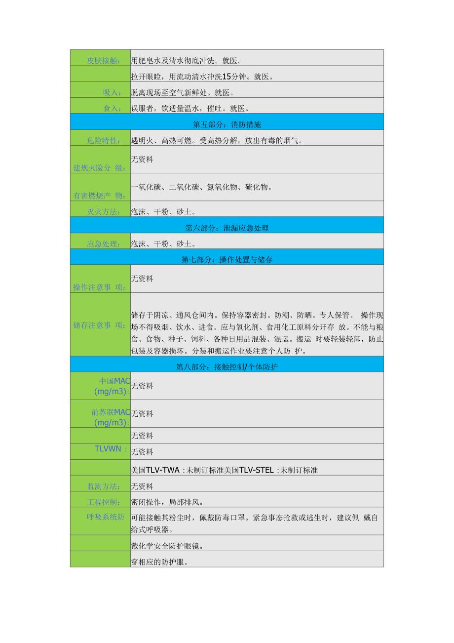 三环唑安全技术说明书_第2页