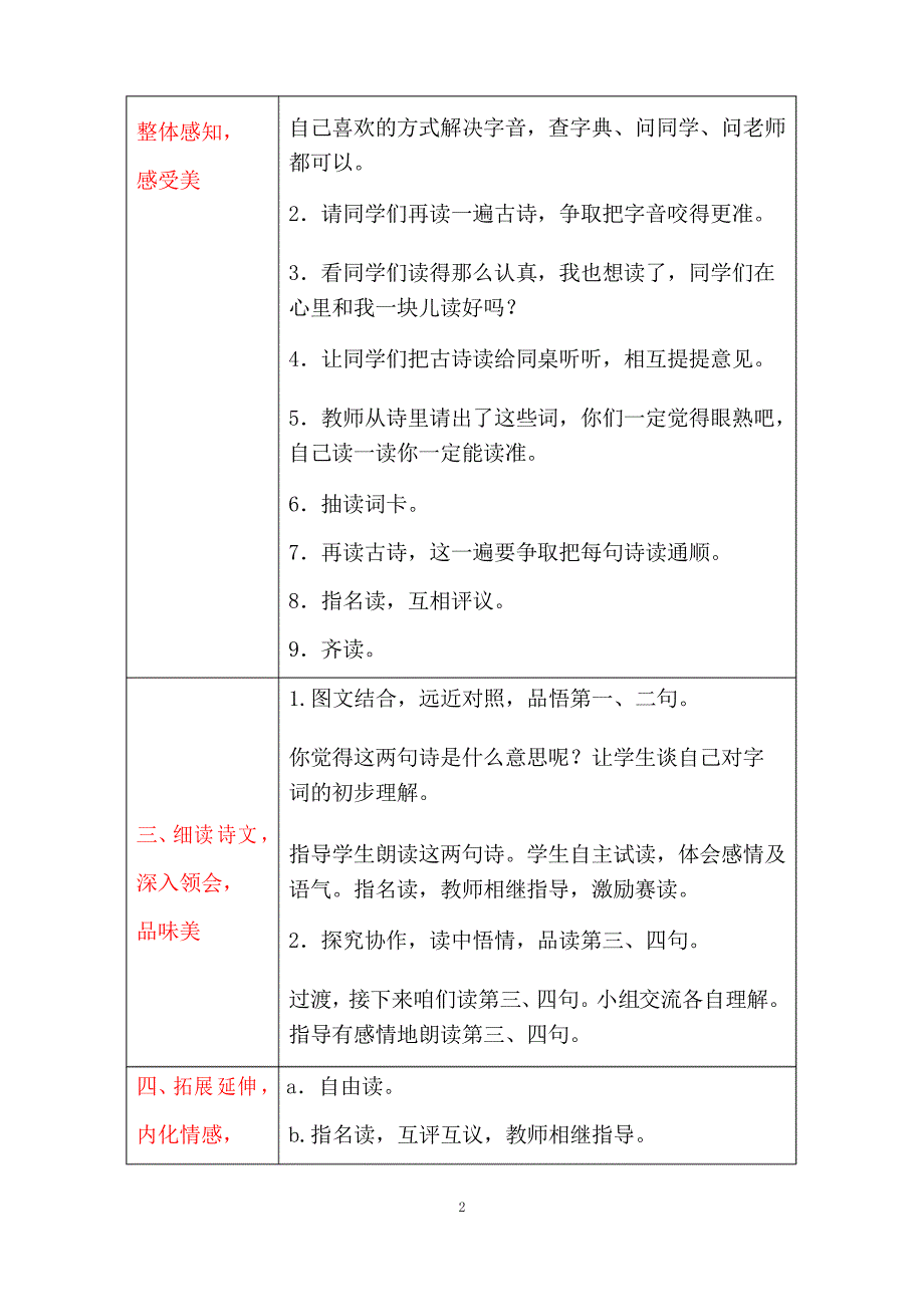 人教部编版四年级语文下册 18文言文二则 教案【名师教案集体备课】_第2页