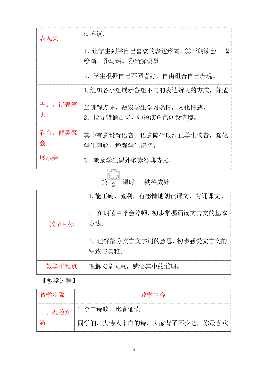 人教部编版四年级语文下册 18文言文二则 教案【名师教案集体备课】_第3页