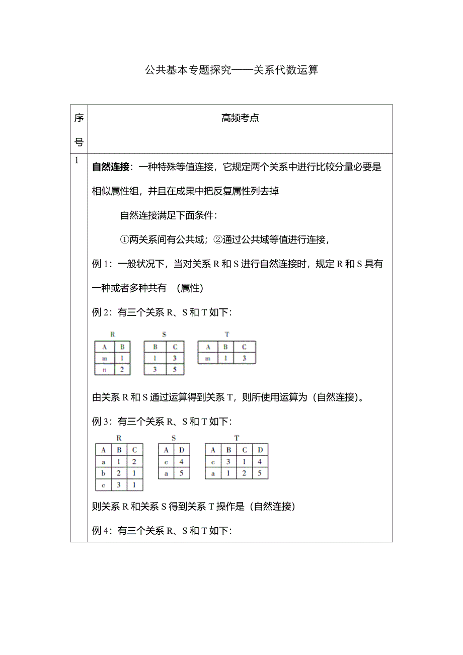 2023年计算机二级关系代数运算_第1页