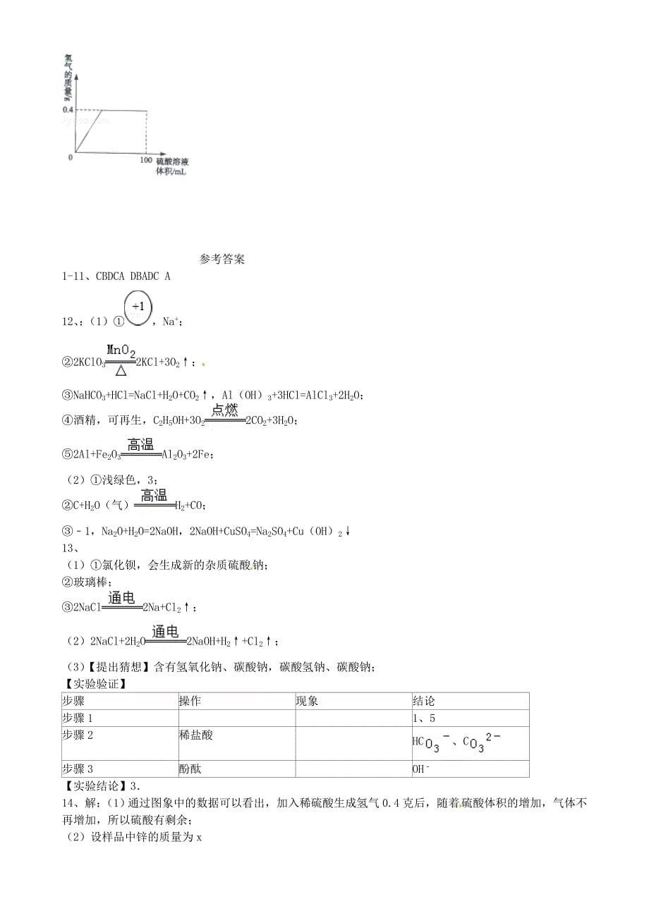 四川省绵阳市中考化学真题试题含答案_第5页