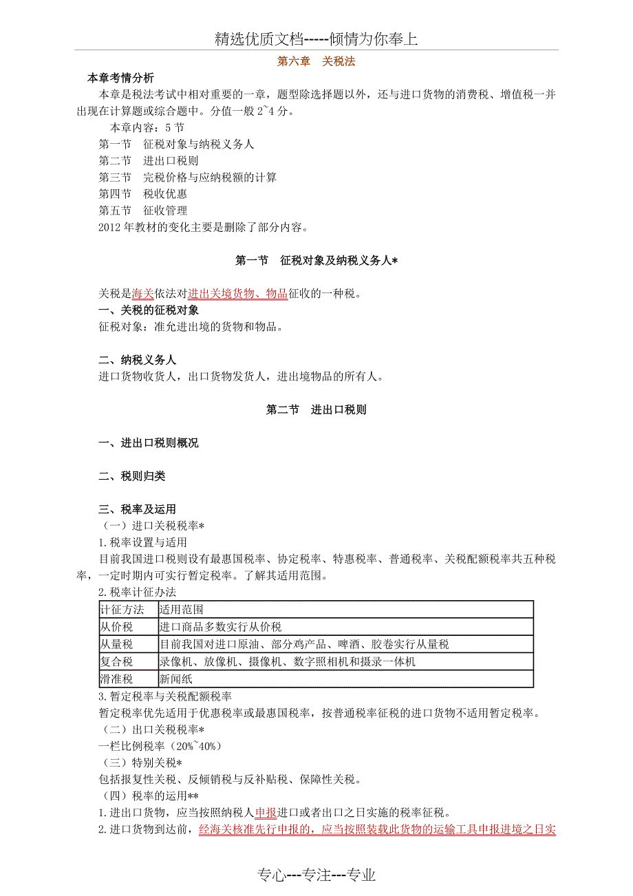 注册会计师税法关税法_第1页