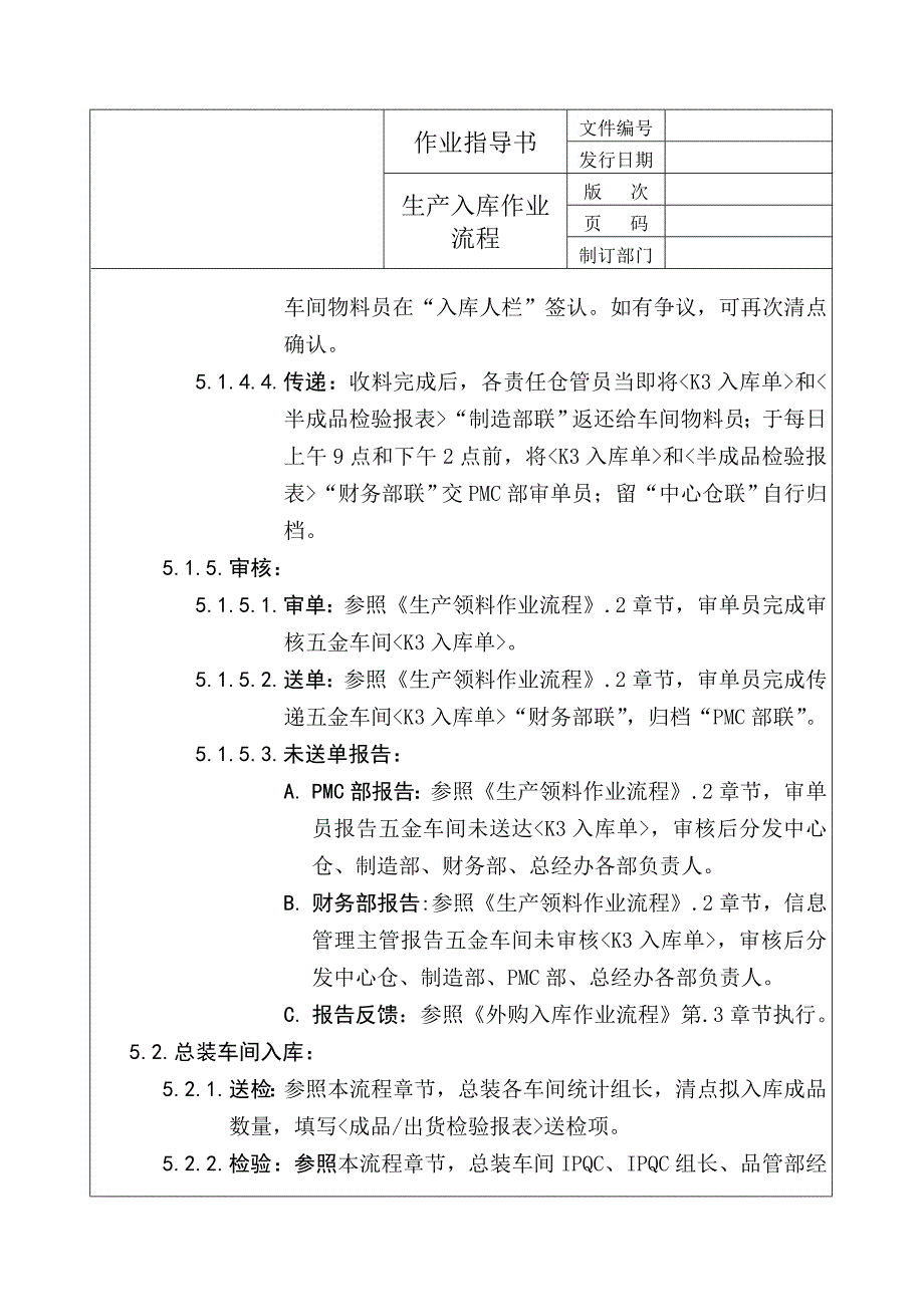 物控管理程序-生产入库作业流程-正文_第4页