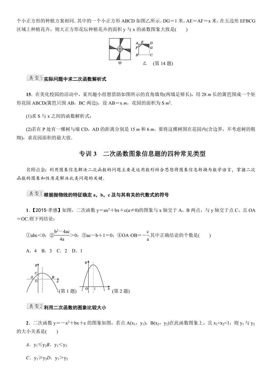 二次函数分类专训已整理_第5页