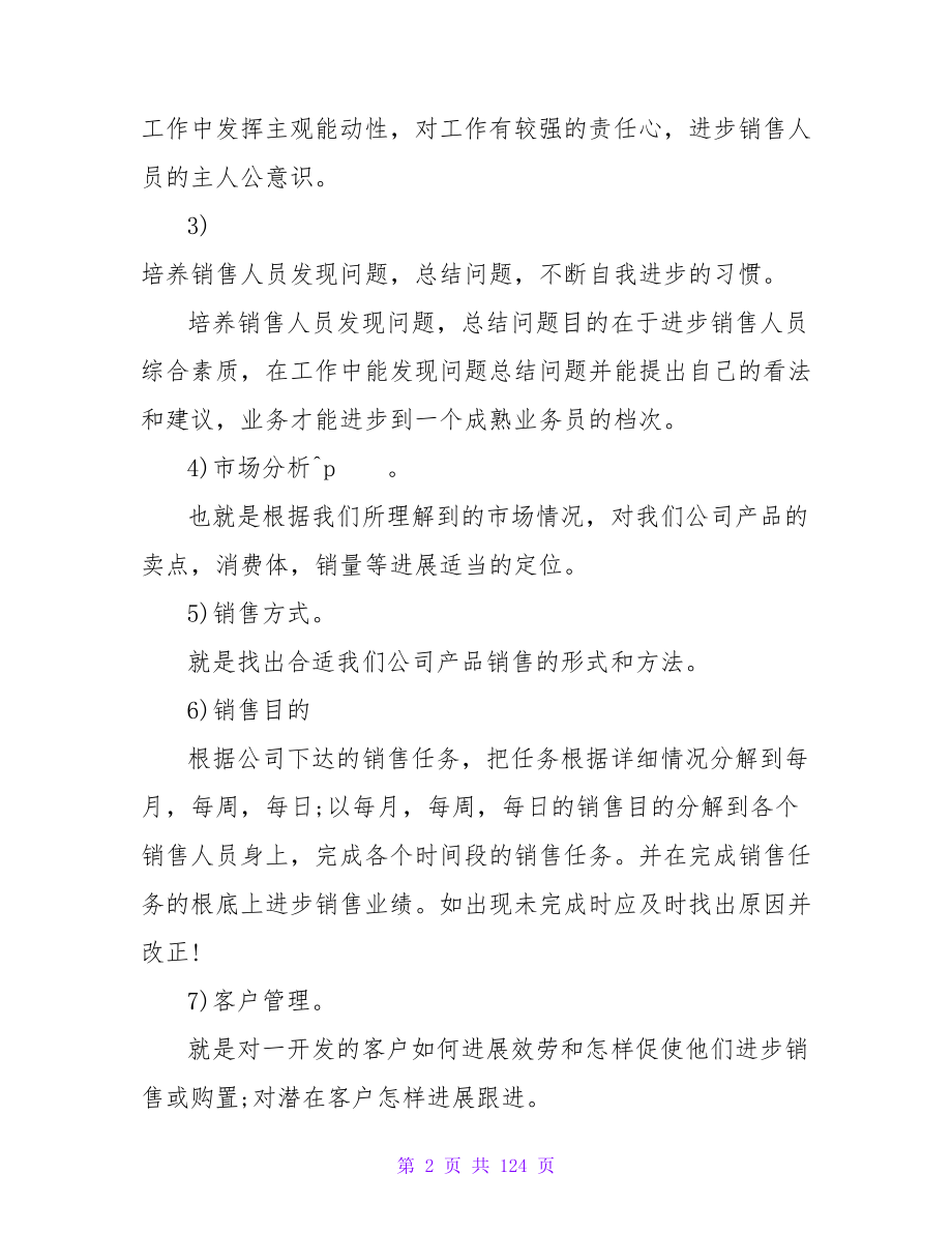 公司销售经理的年度工作计划及安排.doc_第2页