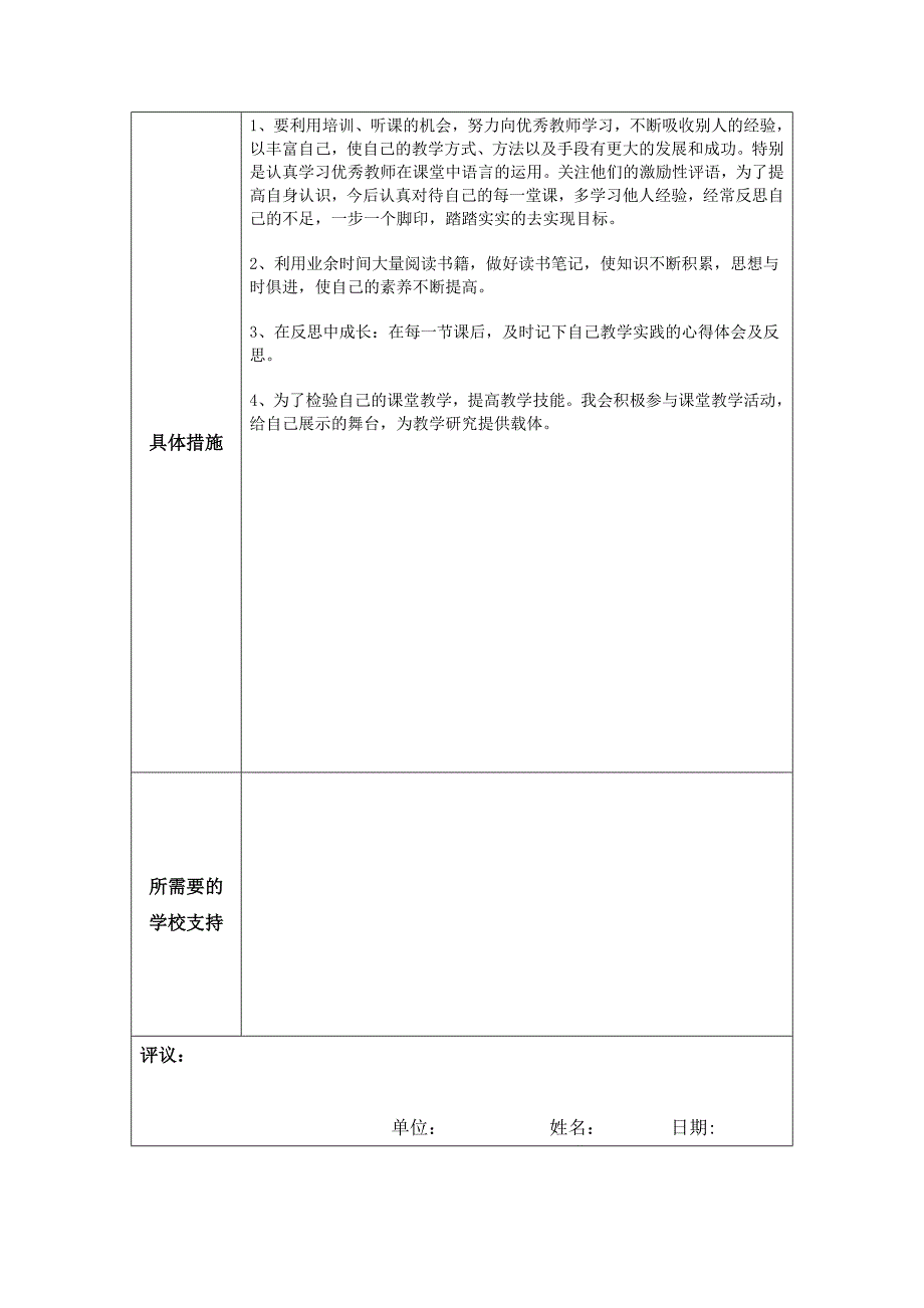 个人专业发展规划(黄晓虹）_第2页