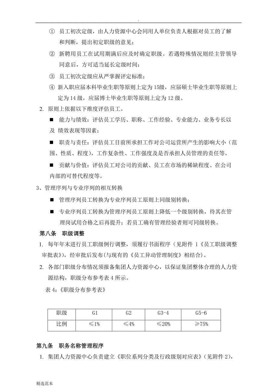 XX集团职级序列管理办法.doc_第5页