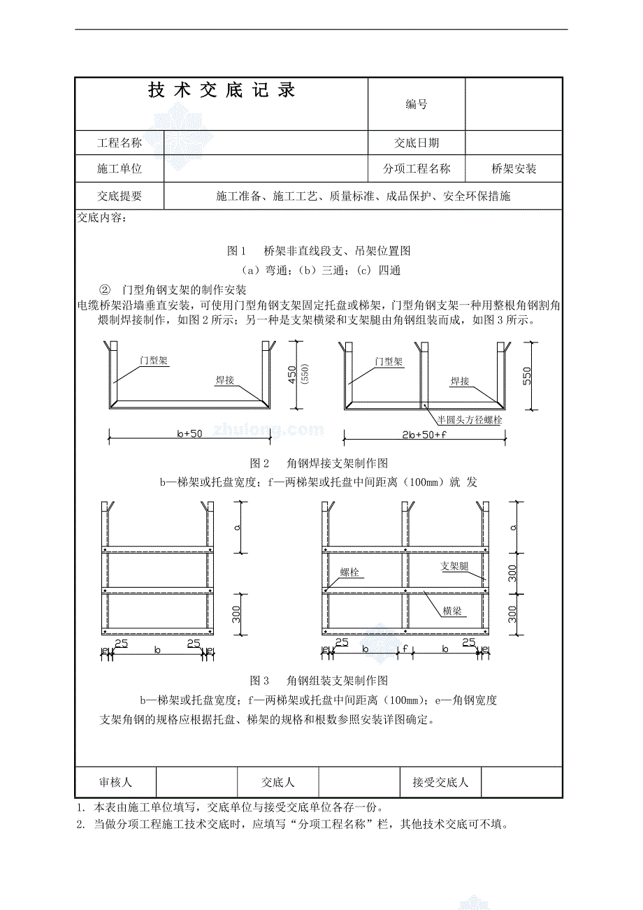 电缆桥架安装技术交底secret_第3页