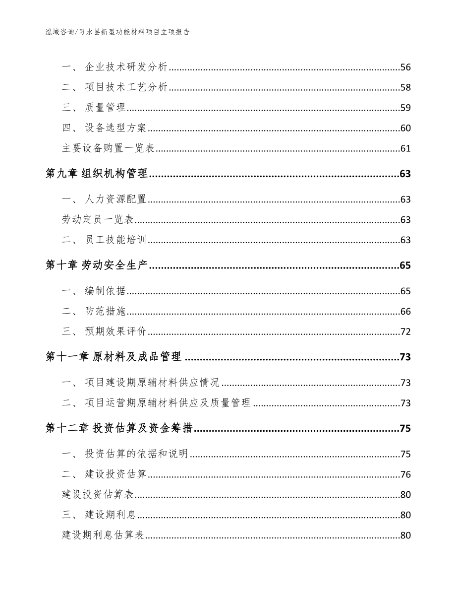 习水县新型功能材料项目立项报告（参考范文）_第3页