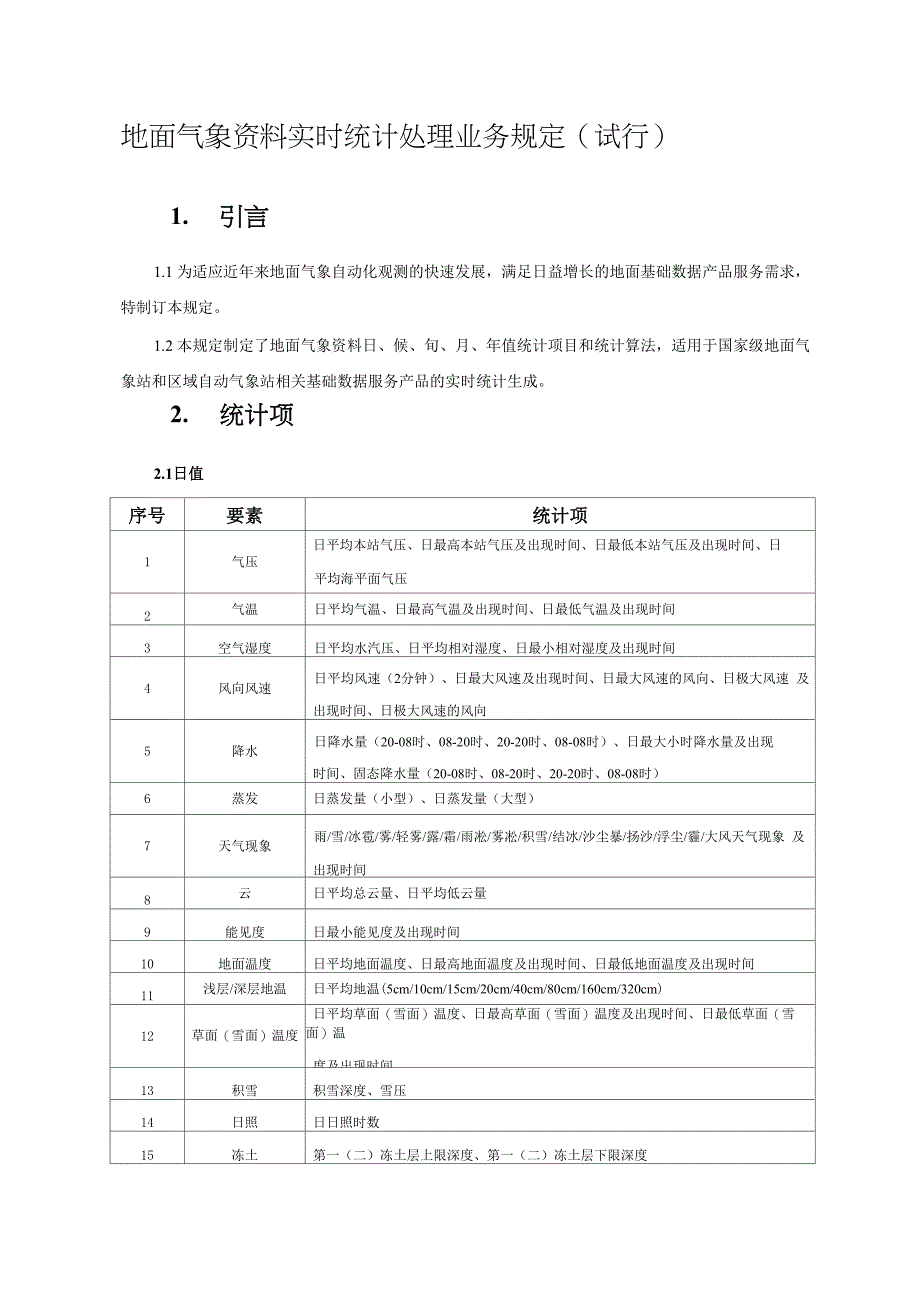 地面气象资料实时统计处理业务规定试行_第1页