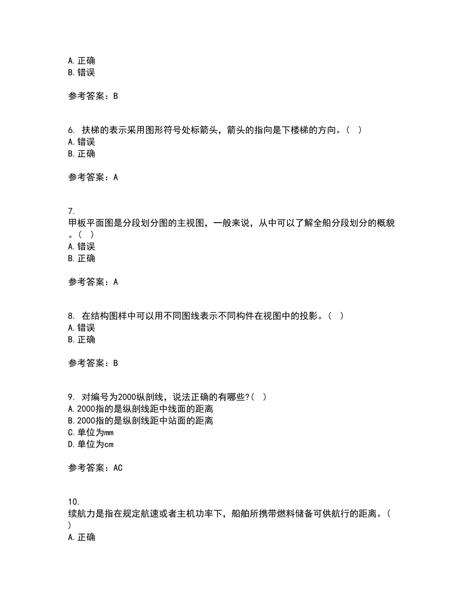 大连理工大学21秋《船舶制图》平时作业一参考答案73_第2页