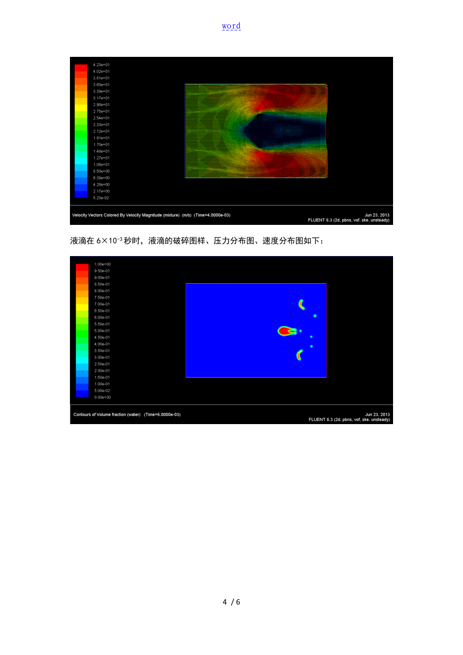 关于某fluent液滴破碎情况分析报告报告材料_第4页
