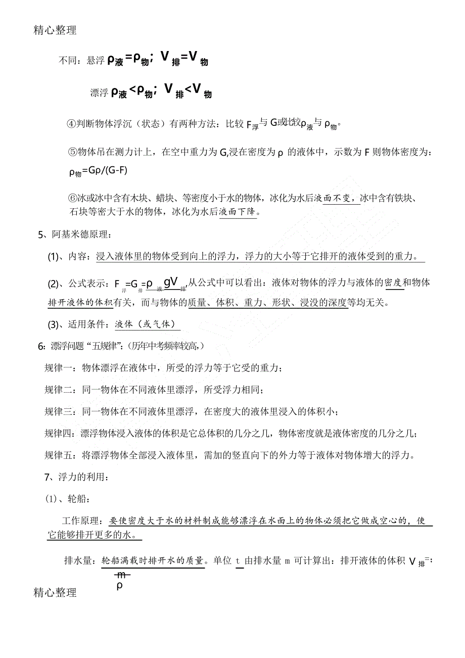 浮力知识点及经典例题_第2页