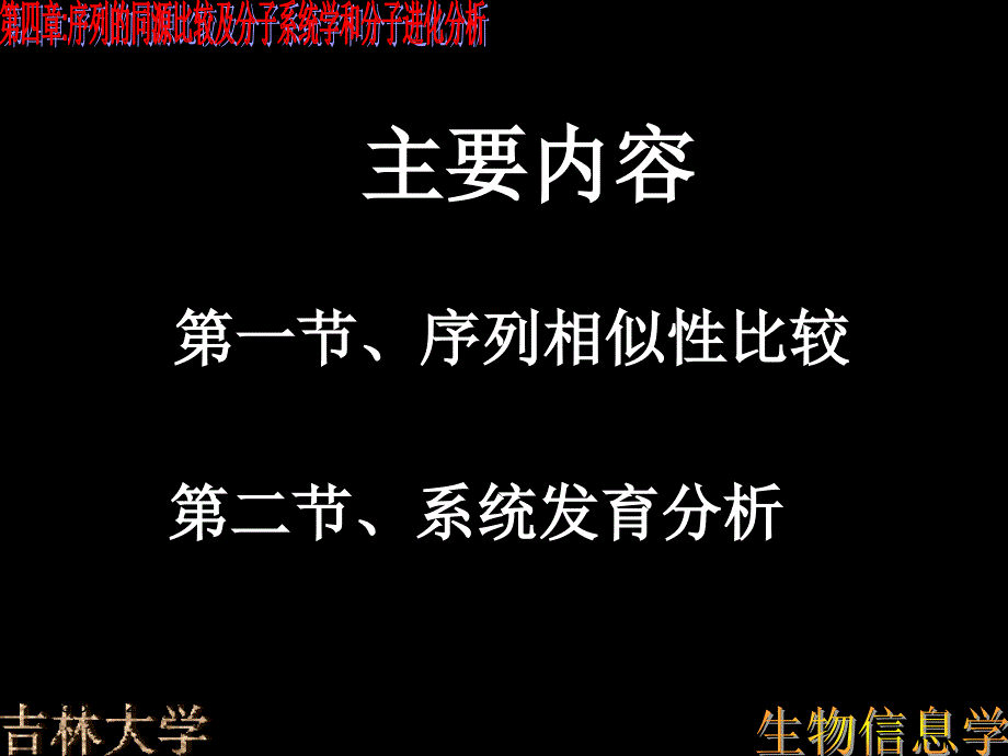 第四章序列的同源比较及分子系统学和分子进化分析1_第2页