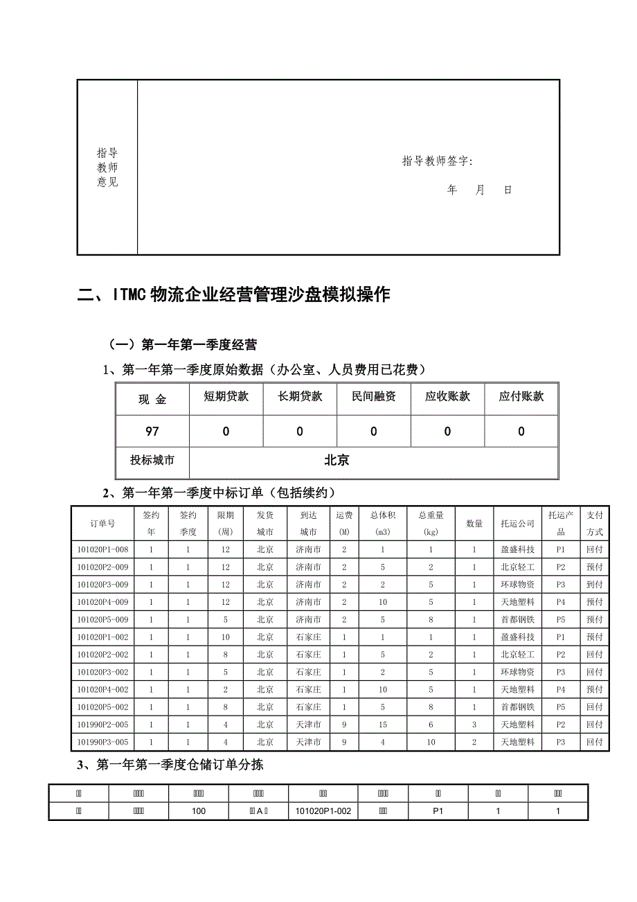 物流企业经营管理沙盘模拟对抗毕业论文第五次修改_第4页