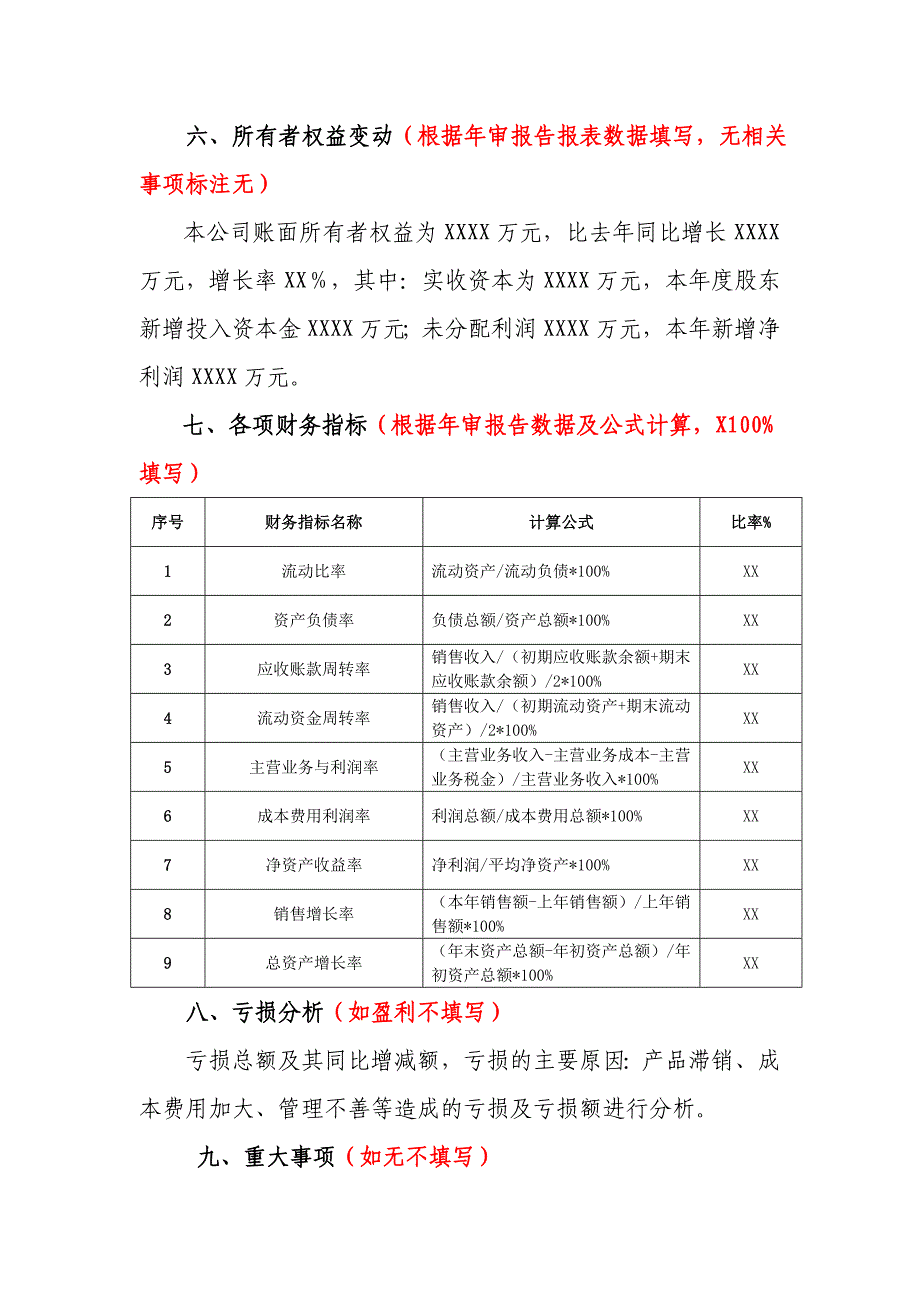 企业财务情况说明书模板_第3页