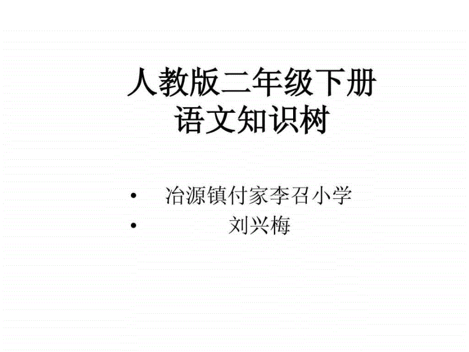 二年级语文下册全册和单元知识树.ppt_第1页