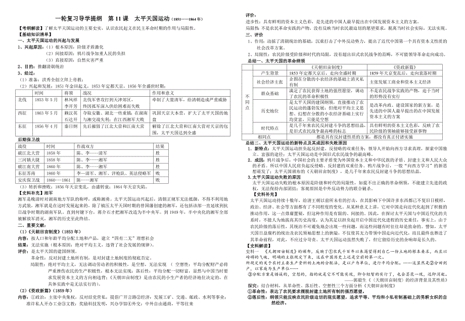 1.11 太平天国运动(1851——1864年)_第1页