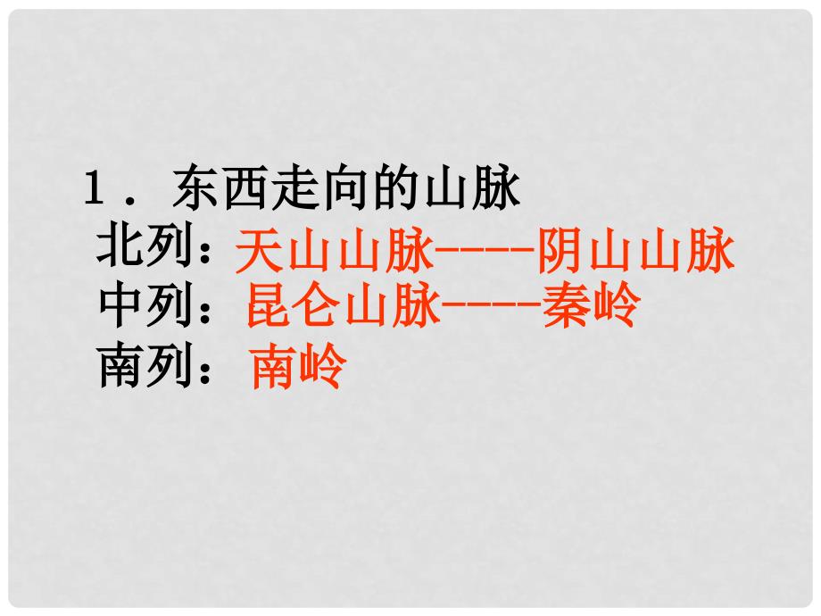 山东省滨州市博兴县第六中学八年级地理 我国的山脉复习课件_第3页