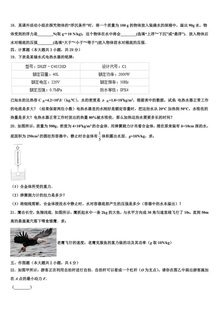 河北省石家庄市桥东区重点名校2023年中考物理最后冲刺浓缩精华卷（含答案解析）.doc_第5页