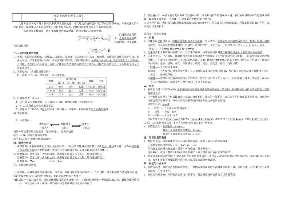 八年级上册物理复习提纲a_第4页