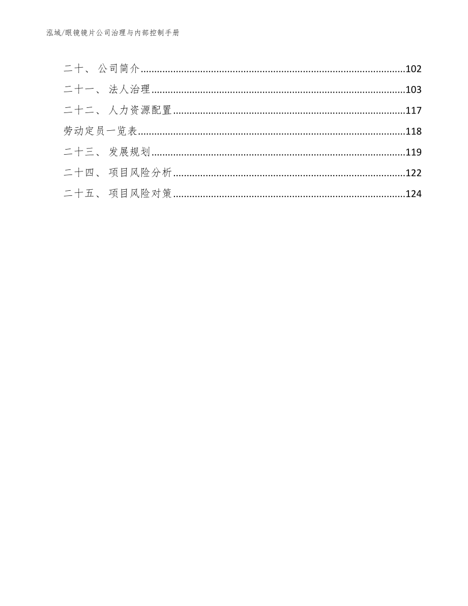 眼镜镜片公司治理与内部控制手册_第2页