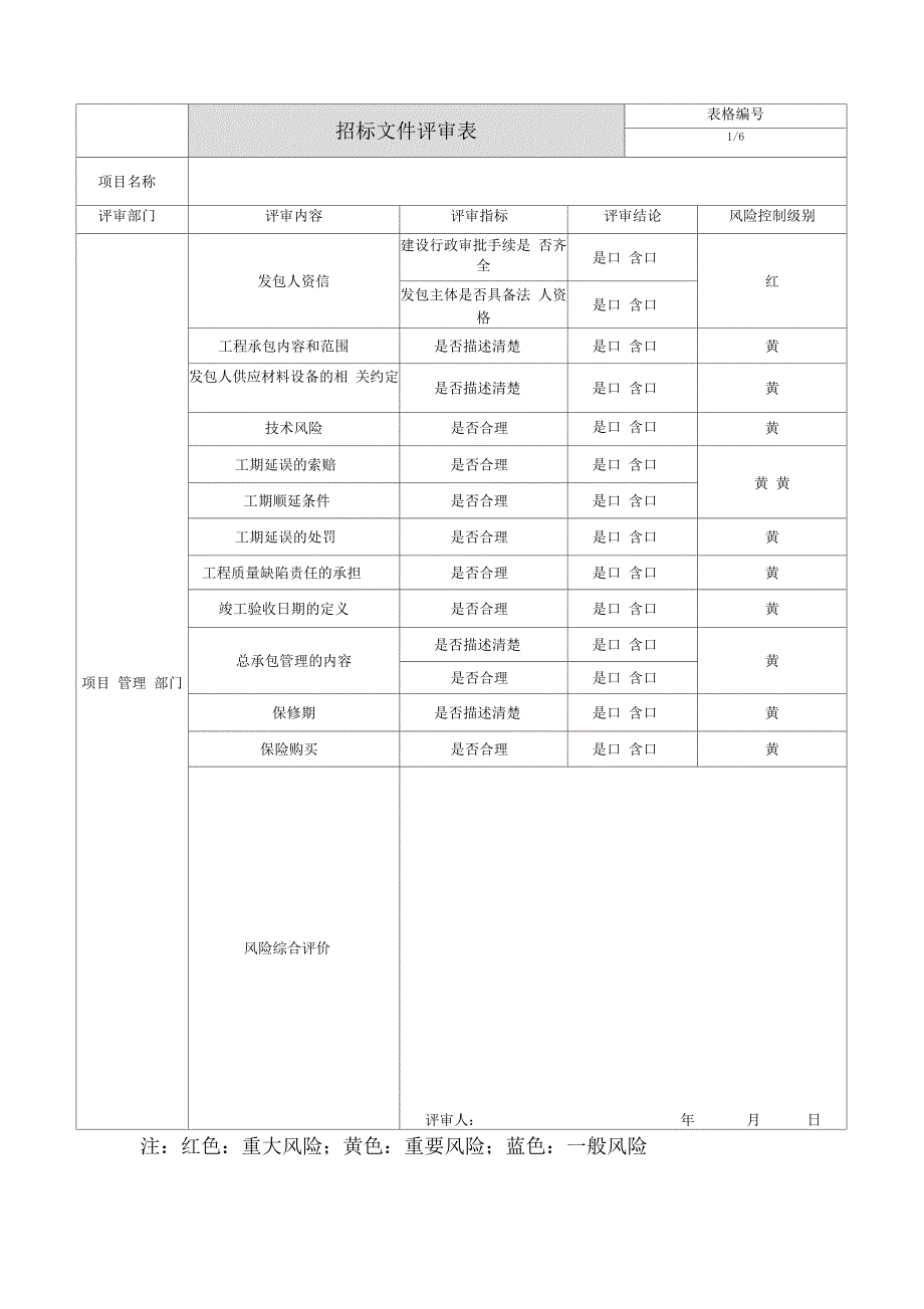 招标文件评审表最新版范文_第2页