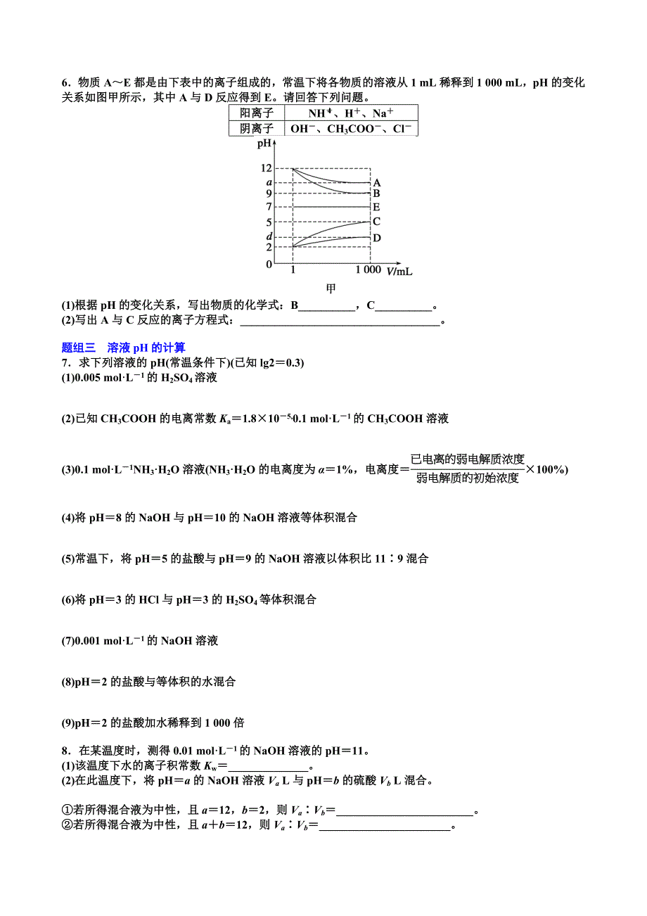第八章第2讲水的电离和溶液的pH_第3页