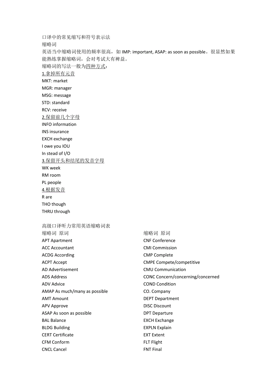 口译中的常见缩写和符号表示法.docx_第1页