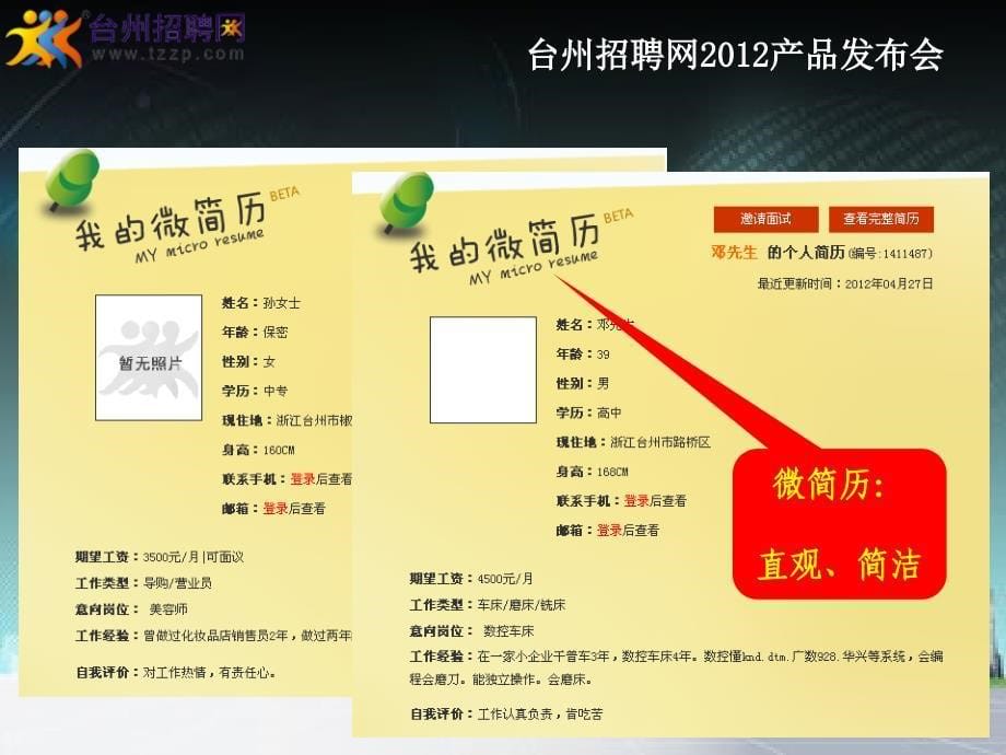 台州招聘网产品发布会(终版)_第5页