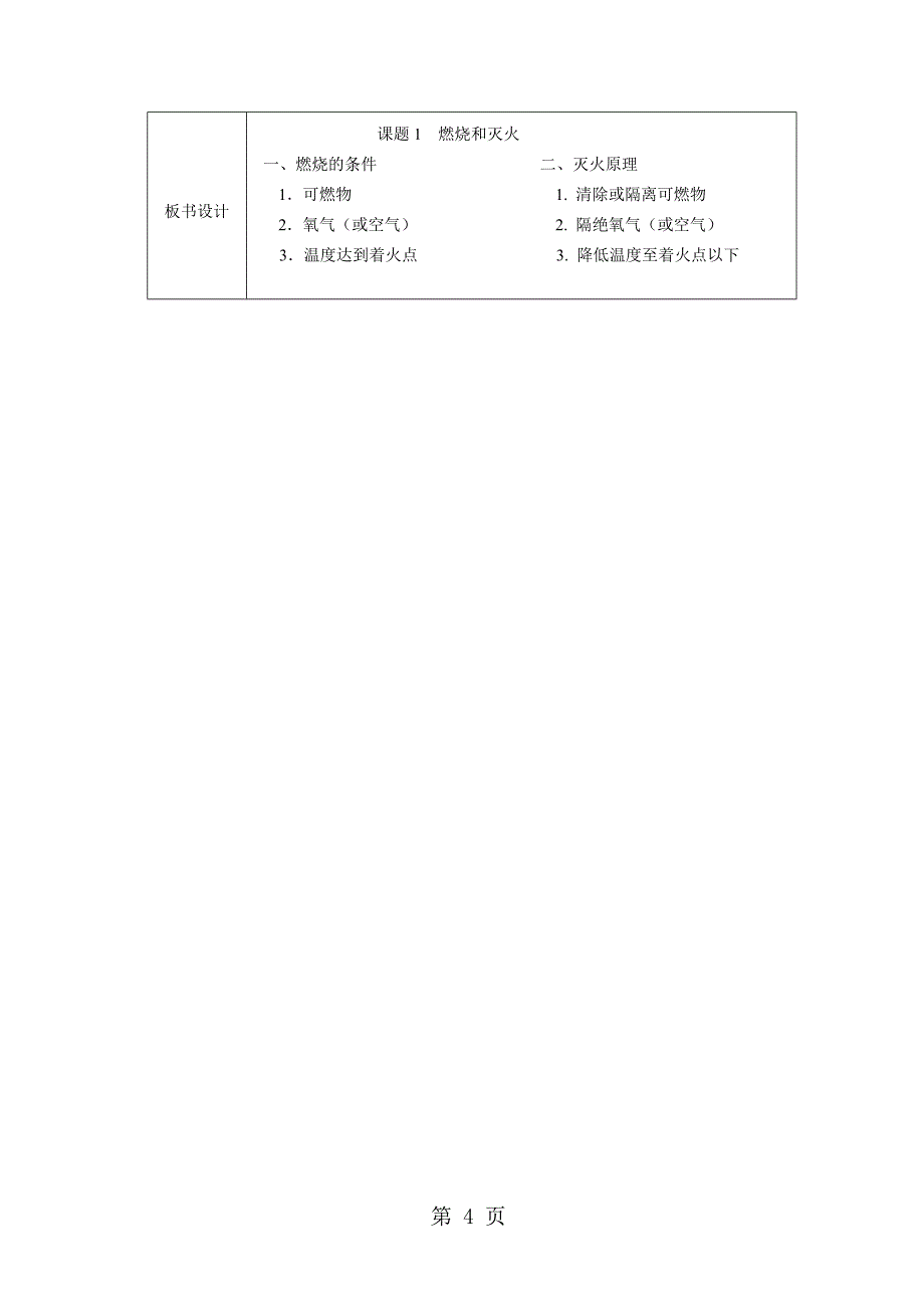 2023年人教版九年级化学 1《燃烧和灭火》教学设计.docx_第4页