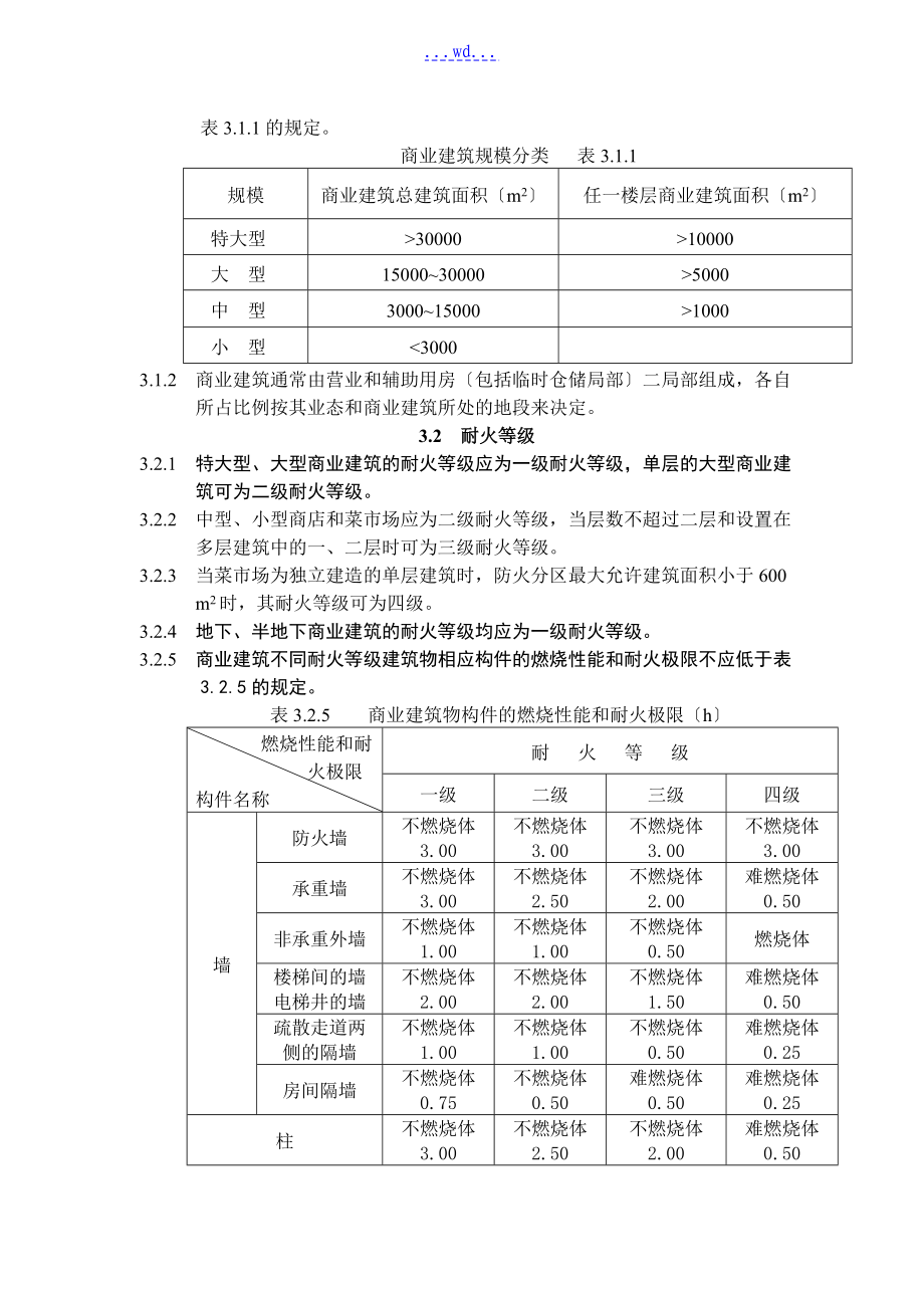 商业建筑设计规范方案和防火规范方案_第4页