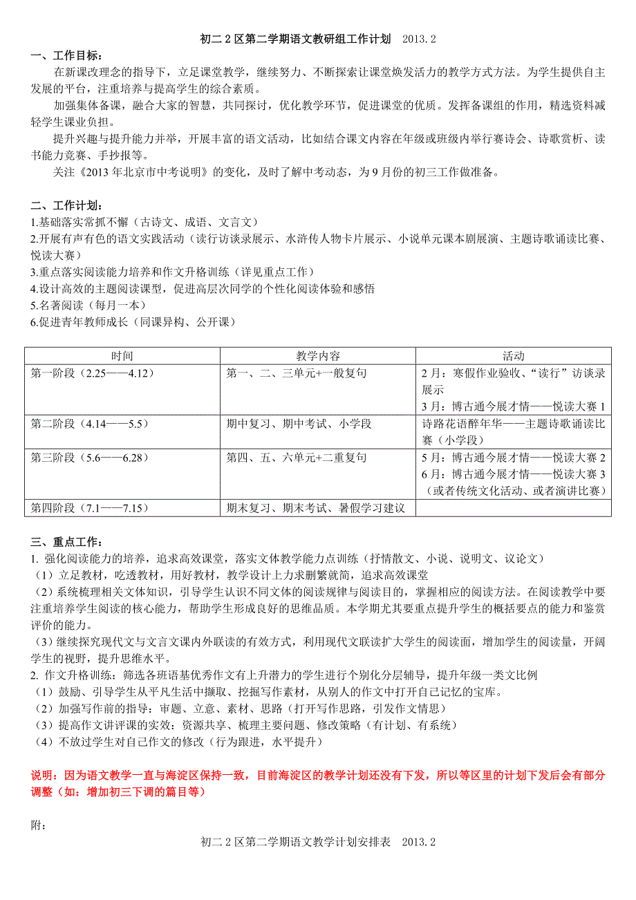 苏教版八年级下册语文学期计划_第1页