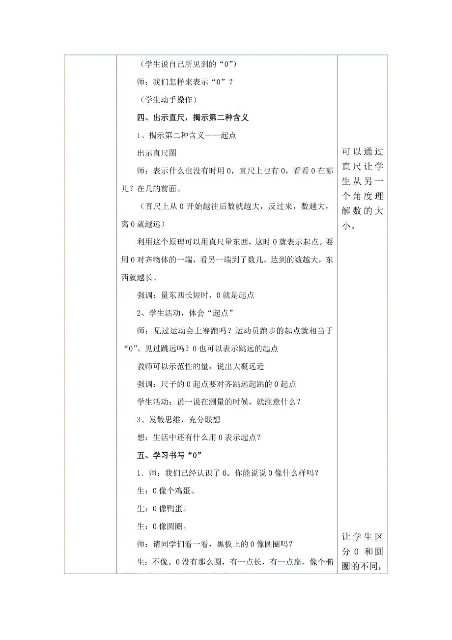 人教版一年级数学0的认识教案_第3页