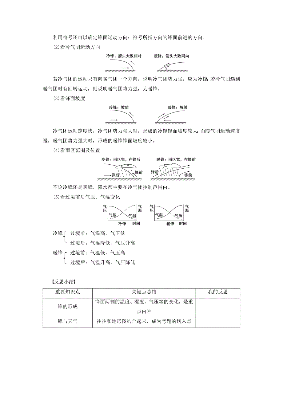 新编人教版地理一师一优课必修一同步练习：2.3常见天气系统5 Word版含答案_第4页