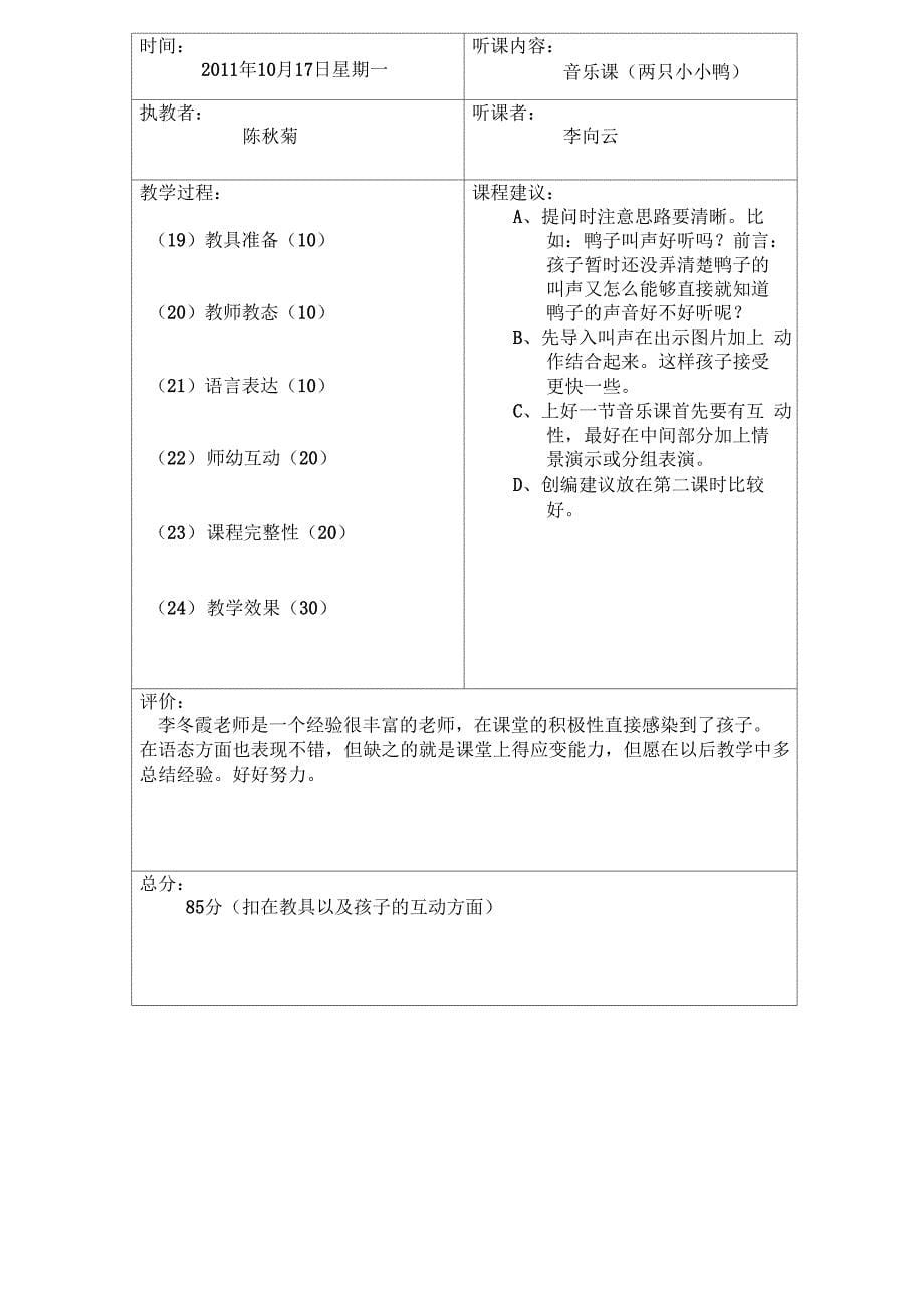 园长听课记录表_第5页