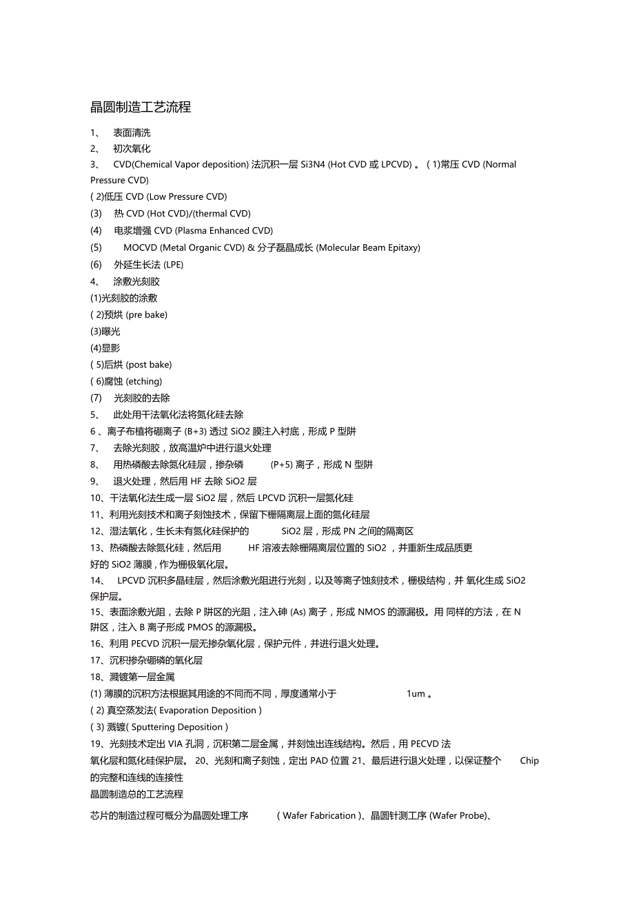 晶圆制造工艺流程_第1页