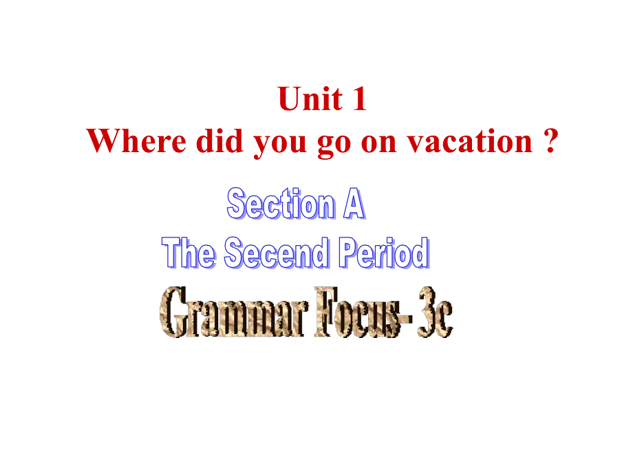 八年级英语上册Unit1WheredidyougoonvacationPeriod2SectionAGrammarfocus3c课件新版人教新目标版_第1页