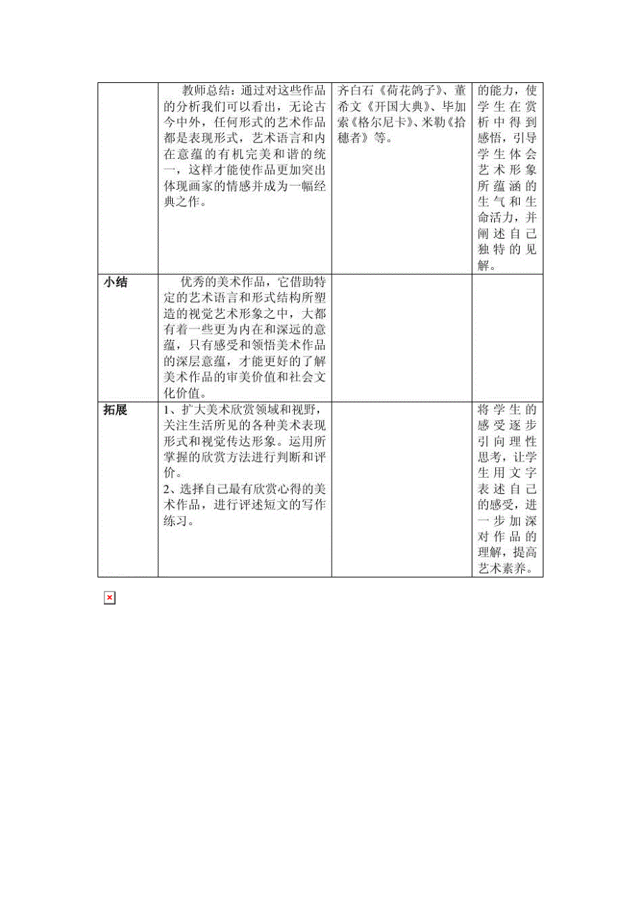 2人教版八年级下册美术教案第一单元美术作品的意蕴第二课弘扬真善美.docx_第3页