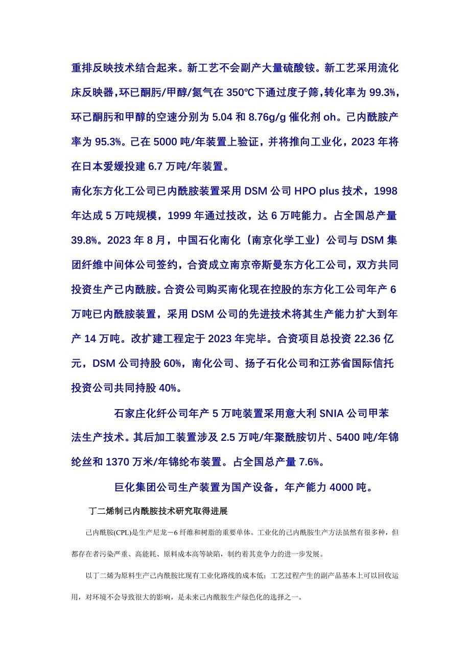 己内酰胺生产工艺删减版.doc_第5页