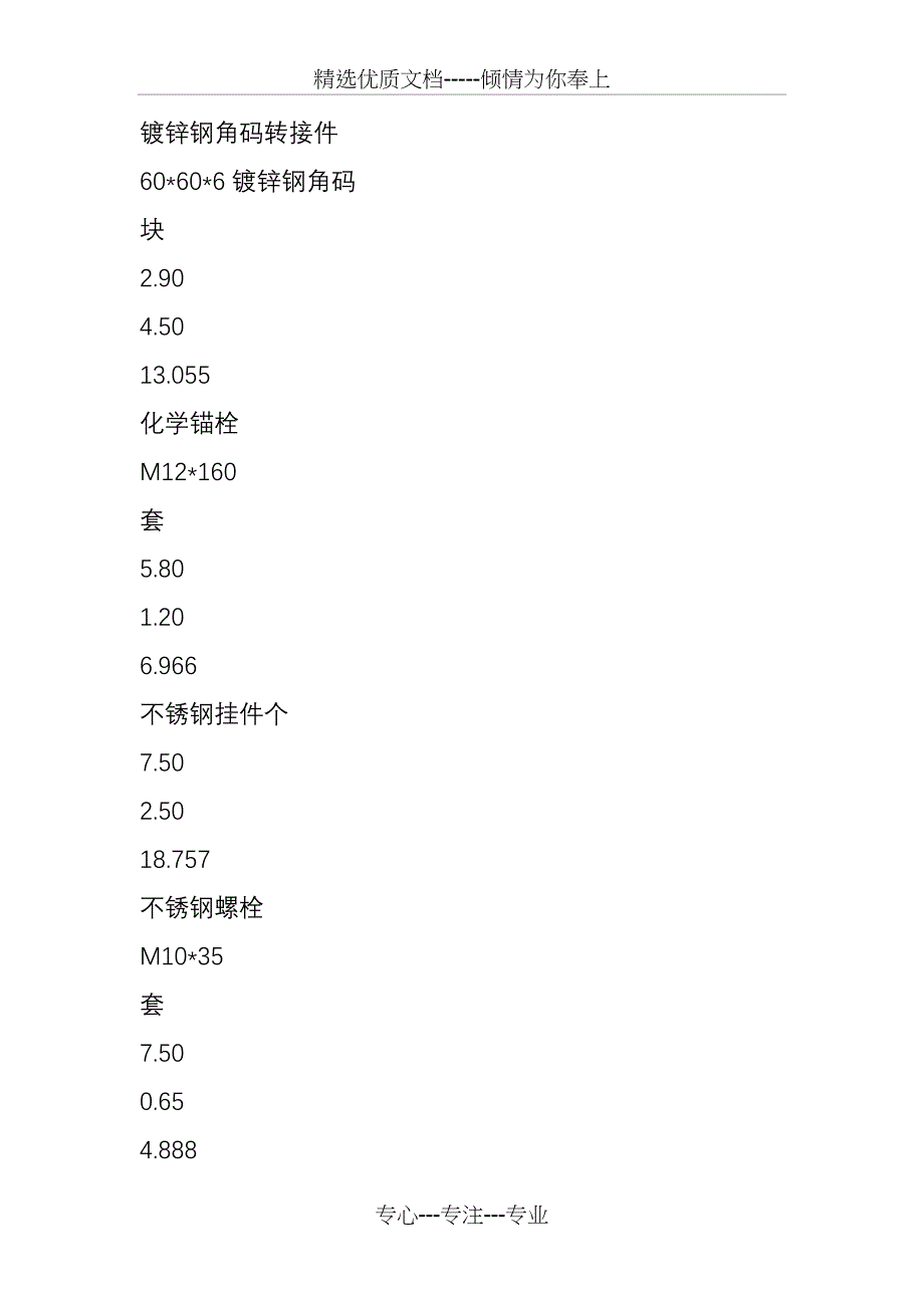 石材幕墙报价综合单价分析表_第3页