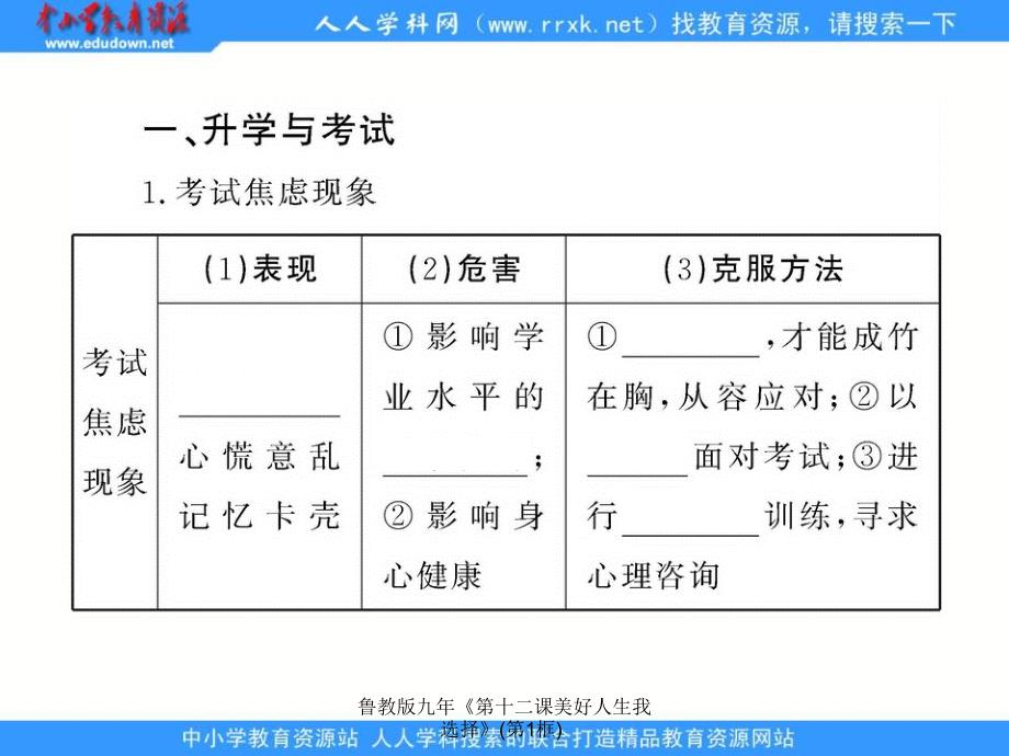 鲁教版九年第十二课美好人生我选择第1框课件_第2页