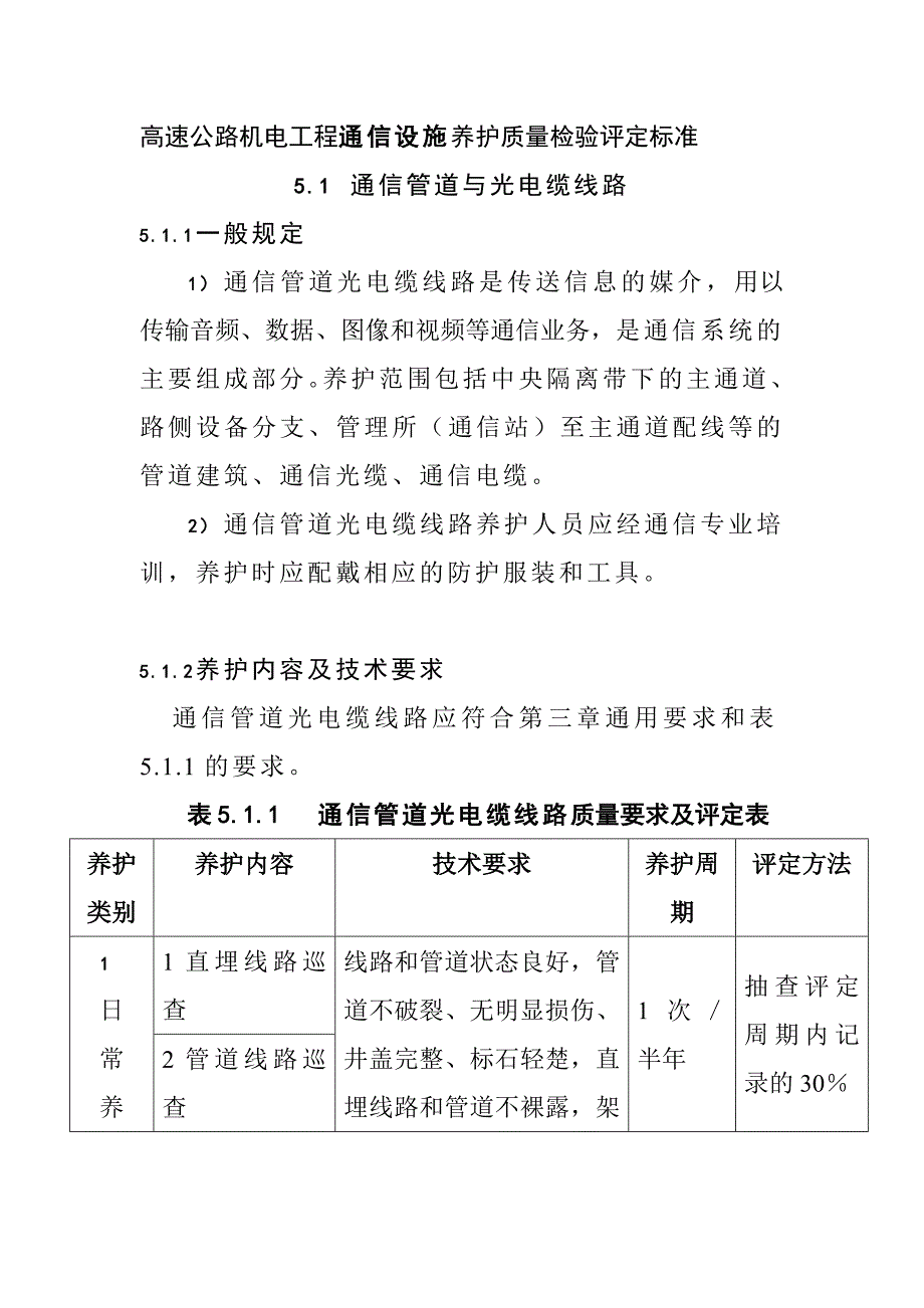 高速公路机电工程通信设施养护质量检验评定标准_第1页