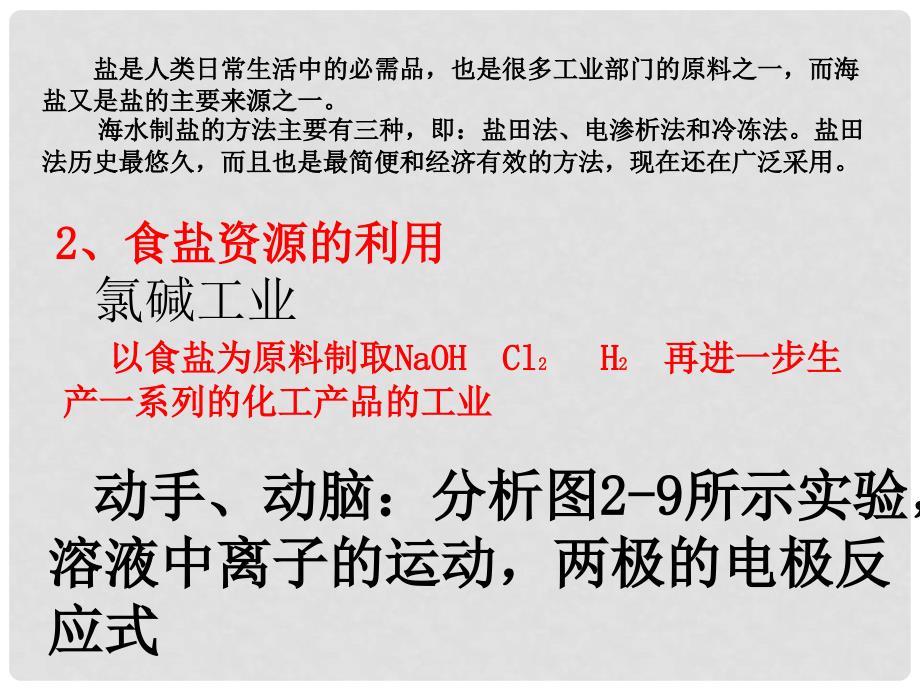 高中化学 第二单元 化学与资源开发利用 2.2 海水的综合利用课件3 新人教版选修2_第3页