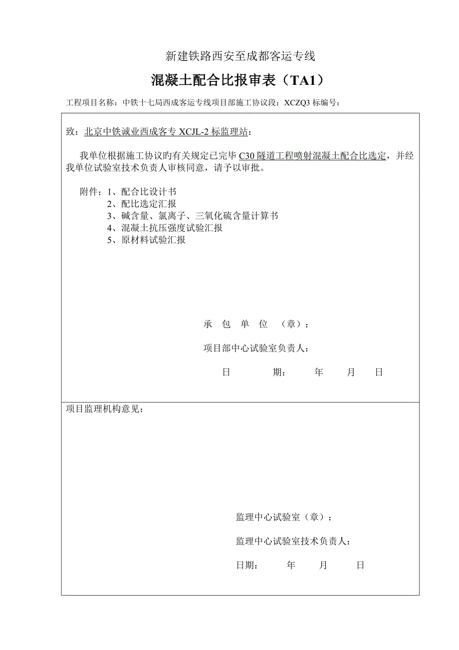 喷射混凝土配合比报审_第1页